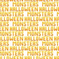 Seamless vector halloween monsters pattern